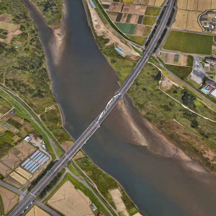 名取川・高速道路橋の下