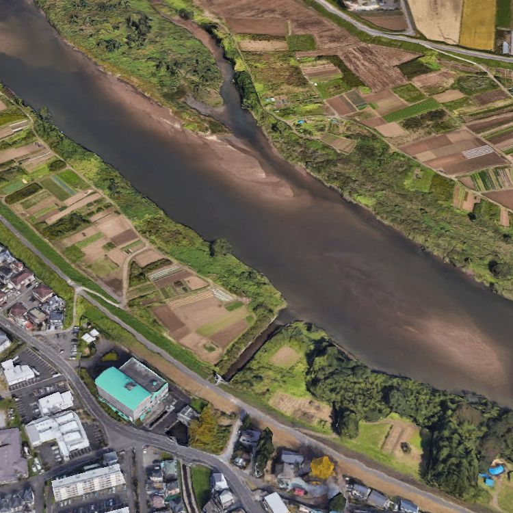 名取川上流・水門前