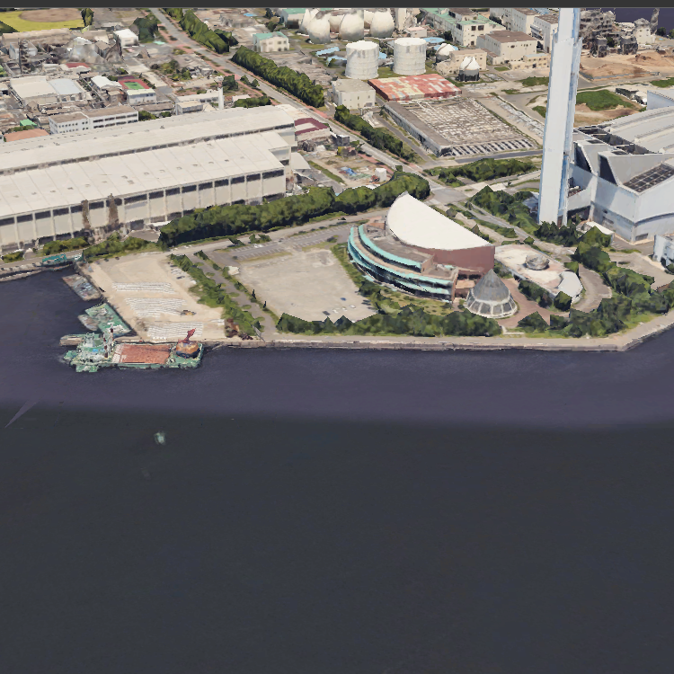 ふれーゆ裏（末広水際線プロムナード）