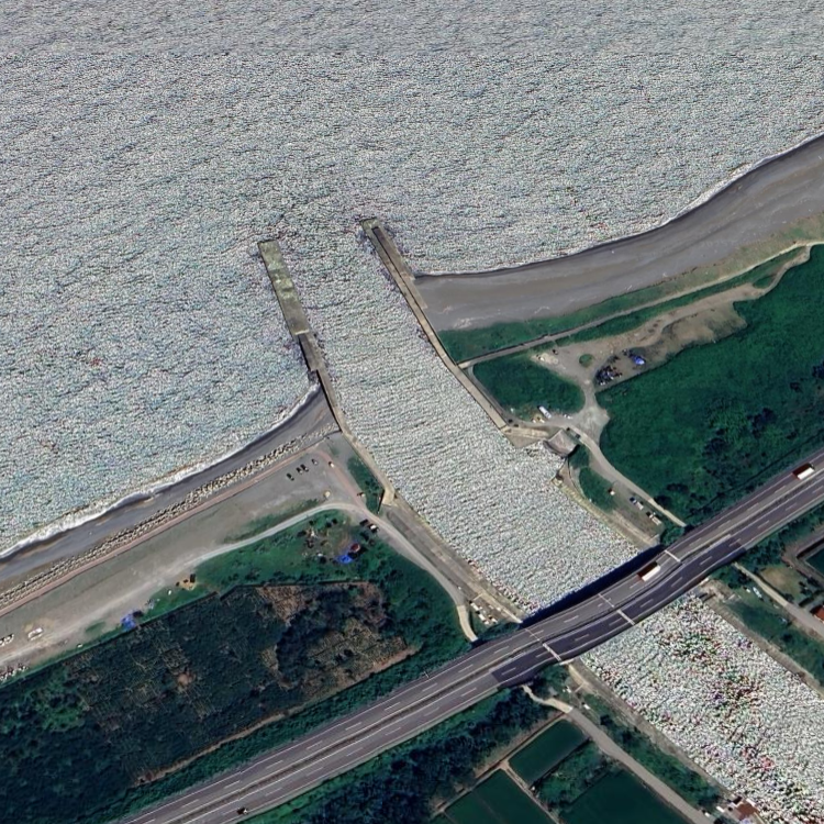 新堀川河口防波堤