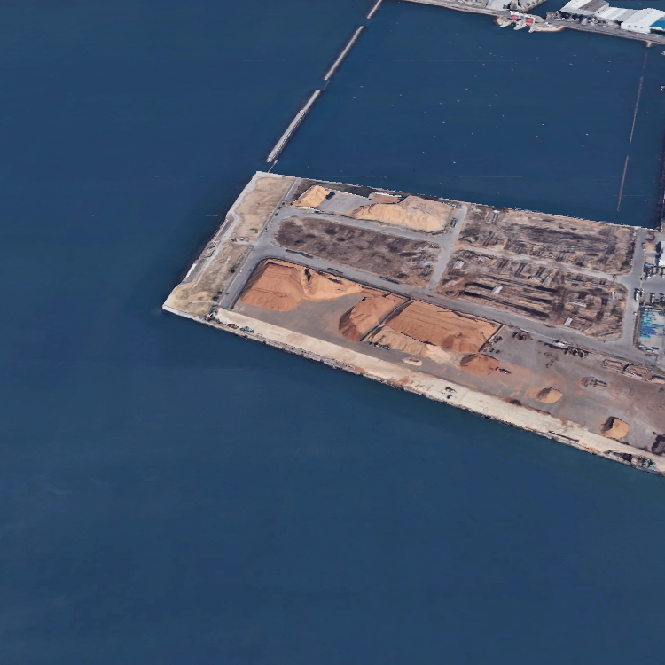 阪南港 木材整理場