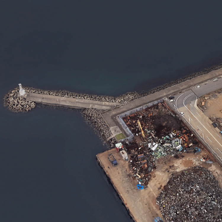 大分港・5号地テトラ・白灯波止